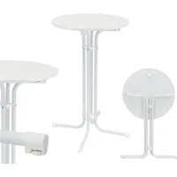 Trutzholm Stehtisch klappbar Ø 80 cm Höhe 110 cm Weiß