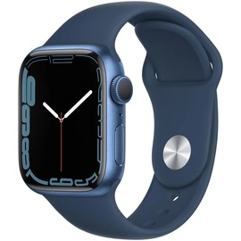 Apple Watch Series 7 GPS 41 mm Aluminiumgehäuse blau, Sportarmband abyssblau