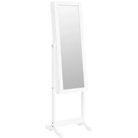 vidaXL Schmuckschrank mit Spiegel und LED-Beleuchtung