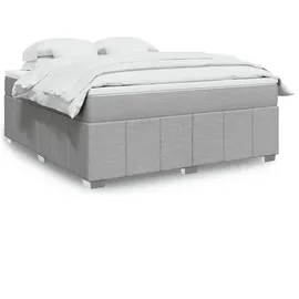 vidaXL Boxspringbett 180 x 200 cm Hellgrau