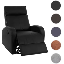 MCW Fernsehsessel MCW-A54 Premium, Relaxsessel Schaukelstuhl Wippfunktion, drehbar ~ Kunstleder schwarz