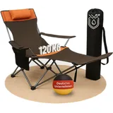 Coemo Campingstuhl Tragbar Braun