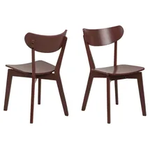AC Design Furniture 2er Set Actona Stuhl Roxby Holz Orange Terrakotta