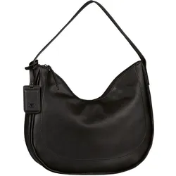 Hobo »Adela«, aus Lederimtat in modernen Linienführung und abgesetzter Kantenfarbe, Gr. B/H/T: 33 cm x 28,5 cm x 7 cm, Schwarz, , 12653921-0