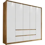 Rauch Drehtürenschrank Mainz mit Passepartout 230 x 212 x 58 cm Braun/Weiß