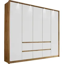 Rauch Drehtürenschrank Mainz mit Passepartout 230 x 212 x 58 cm Braun/Weiß