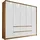 Rauch Drehtürenschrank Mainz mit Passepartout 230 x 212 x 58 cm Braun/Weiß