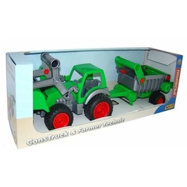 Wader Farmer Technik Traktor inkl. Frontlader und Anhänger (37756)