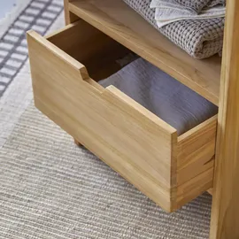 Tikamoon Waschtisch Waschbeckenunterschrank aus Teak 60 cm breit ideal für kleine Bäder