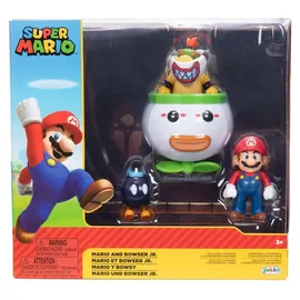 Jakks Pacific Minifiguren 2er-Pack Mario und Bowser Jr. Clown Car 6 cm