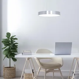 Steinhauer LED Pendelleuchte Ringlede - silber