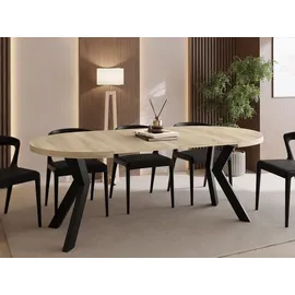 WFL GROUP Runder Esstisch 90 x 77 x 90 cm braun