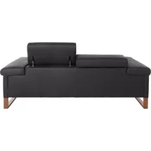 W.Schillig Couch Leder 2-Sitzer Schwarz