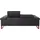 W.Schillig Couch Leder 2-Sitzer Schwarz