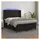 vidaXL Boxspringbett mit Matratze & LED Schwarz 140x200 cm Kunstleder
