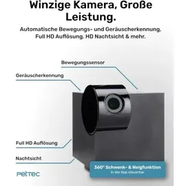 Pettec Pet Cam 360° Schwarz