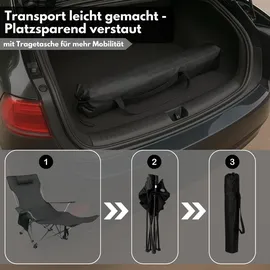 Coemo Campingstuhl Schwarz