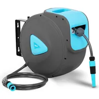 Hillvert Schlauchtrommel Automatik Schlauch Wandschlauchbox Gartenschlauch 30 + 2