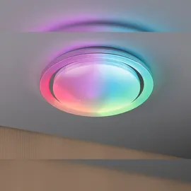 Paulmann LED Deckenleuchte Rainbow mit Regenbogeneffekt RGBW+ 2800lm 230V 38,5W dimmbar Chrom Weiß