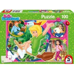 SCHMIDT SPIELE 56399 Kinderpuzzle Bibi Blocksberg 100 Teile Hex-Hex