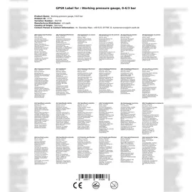 ich-zapfe Arbeitsmanometer, 0-6/3 bar