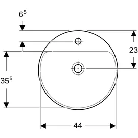 Geberit VariForm Einbauwaschtisch 48 x 48 cm (500707002)