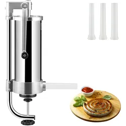 VEVOR Wurstfüller Wurstmaschine Wurstfüllmaschine 3L Manuelle Wurstspritze
