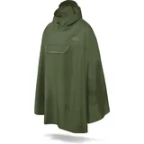 normani Regenponcho Regenponcho Cherrapunji Fahrradponcho mit Kapuze - 12000 mm Wassersäule - 3MTM-Reflektor braun S/M