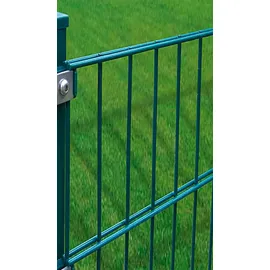 PEDDY SHIELD Doppelstabmattenzaun 15 Matten + 16 Pfosten 0,83 x 30 m grün