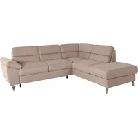 sit&more Ecksofa Sorano L-Form, wahlweise mit Bettfunktion und Bettkasten braun