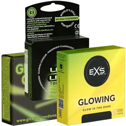 Kondomotheke® Glow Mix Nr.2 - 3 Sorten Leuchtkondome (9 Kondome)