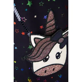 happy girls Strickkleid mit tollem Einhorn-Motiv blau 110 EU