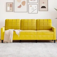 VidaXL 3-Sitzer-Sofa Gelb 180 cm Samt