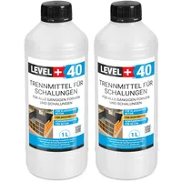 Level + Trennmittel für Formen und Schalungen 2 l Gips/Beton verfärbungsfrei L+40 weiß