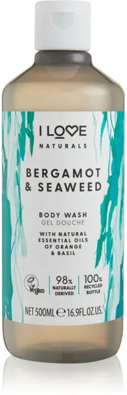 I Love Naturals Bergamot & Seaweed parfümiertes Duschgel 500 ml