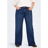 ONLY CARMAKOMA Jeans mit weitem Bein in Dark Blue denim), | Gr.: W42/L32