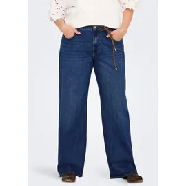 ONLY CARMAKOMA Jeans mit weitem Bein in Dark Blue denim), | Gr.: W42/L32