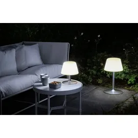 eva solo Solarleuchte Kunststoff Ø 28 x H 50,5 cm weiß