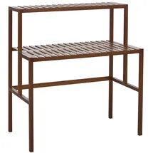 Mendler Bambus Pflanzenregal HWC-Q34 100 x 90 x 50 cm Braun
