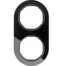 Berker 10122016 Rahmen 2fach R.Classic Glas schw