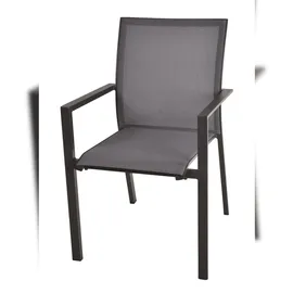 Garden Pleasure Rana Gartenstuhl 63 x 58 x 89 cm grau 2er Set