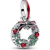 Pandora Weihnachtskranz Doppelter Charm-Anhänger 794238C01 Charm Anhänger