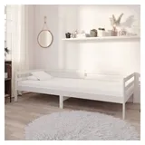 furnicato Bett Multifunktionales Tagesbett aus massivem Kiefernholz Weiß 204x98x57 (1-tlg), Komfortables Schlafsofa mit Lattenrost für Gäste im Wohnzimmer weiß