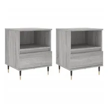 vidaXL Nachtschrank 2 Stk. 40 x 35 x 50 cm Grau