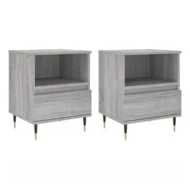 vidaXL Nachtschrank 2 Stk. 40 x 35 x 50 cm Grau