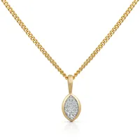 Orolino Kette mit Anhänger "Gold 585 mit 6 natürlichen Brillanten zus. 0,03ct.", gelb, Halsketten, Damen, 42/45cm, 0,03 ct, Gold, L: 45cm B: 6.0mm, glänzend, B:6.0mm