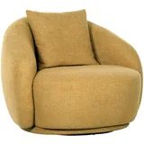 Xora Cocktailsessel, Senfgelb, Textil, Füllung: Schaumstoffflocken, 101x79x96 cm, Sitzfläche 360° drehbar, Wohnzimmer, Sessel, Cocktailsessel