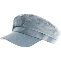 Ballon-Mütze im Jeans-Style Schirm-Mütze Baker-Boy-Mütze Kopfbedeckung Sommer-Cap 4606M K248136 Blau - One-Size