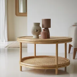 Tikamoon Ella Beige Rattan 80 x 45 cm