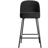 Livetastic Tresenstuhl Vogue, Schwarz, Metall, Textil, Rundrohr, 50x89x55 cm, Esszimmer, Barmöbel, Barhocker